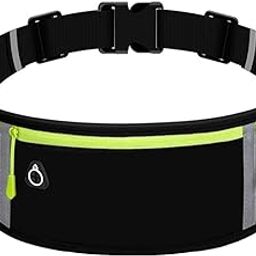 Running Belt Fanny Pack, Reflective Runners Belt, Waterproof Waist Pack Bag for Running, Cycling, Workout, Gym, Black, one size, Runners Belt-image-60