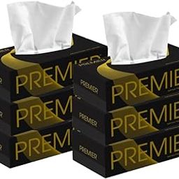 PREMIER Black-Gold 2-Ply Facial Tissue Box, 100 Pulls (Pack of 6), 1200 Sheets - Soft, Absorbent, Hypoallergenic, Suitable for Home, Office, Travel-image-16
