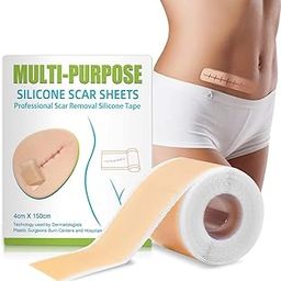 Multipurpose Silicone Scar Sheets, Silicon gel sheets for Scars Transparent Medical Silicone Gel Tape for Scar Removal, Professional Scar Removal Sheets for C-Section, Surgery, Burn, Keloids-picture-25