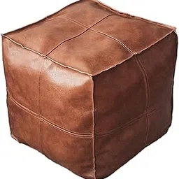 MYADDICTION Boho Moroccan Pouf Cover Footstool Storage Ottoman Room Decor Living Room Square Brown-picture-21