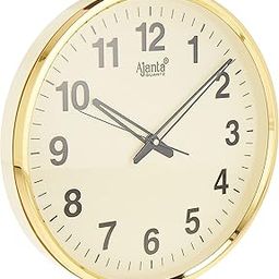 Quartz Analog Wall Clock(32 Cm X 32 Cm X 3.5 Cm,Gold,Plastic)-31