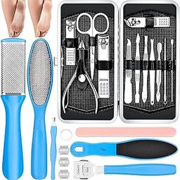 Leticia Pedicure Kits - Callus Remover for Feet, 23 in 1 Professional Manicure Set Pedicure Tools Stainless Steel Foot Care, Foot File Foot Rasp Dead Skin for Women Men Home Foot Spa Kit-image-68