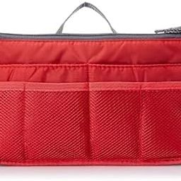 Keetly Travel Insert Handbag Organizer Purse Large Liner Tidy Bag Pouch | Multipurpose Handbag | Women Travel Insert Handbag Organizer (Red)-picture-36