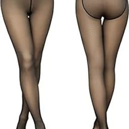 Women's Nylon Opaque Fake Translucent dual tone Non-Tearable Air hostess Stocking Pantyhose full length Stockings, scratch proof long lasting/Socks With Super Stretch -Free size-image-23