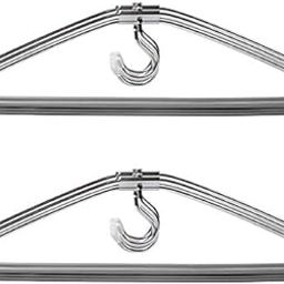 Amarshri Folding Hangers, Steel Chrome Plated Hangers for Clothes, Saree Hangers Pack of 24 II Rustproof Saree and Pants Hangers, Shirt Hanger, Mild Steel Rotating Hangers, Pack of 24.-picture-27
