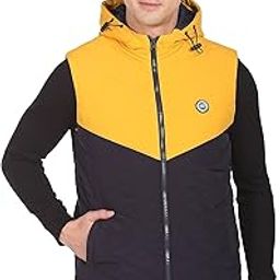 Men Standard Length Polyester Hooded Jacket-image-19