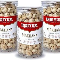 Indiyum Roasted Makhana Home Style Foxnut Snacks Jar 90g Pack Of 3-image-41