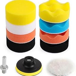 RHYDON Car Buffer Pads 6 Inch Buffing Polishing Pads, 11 Pcs Drill Buffing Kit, Auto Polisher Pads Car Foam Drill for Automotive Polishing, Waxing, Sanding, Sealing Glaze-image-30