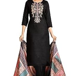 Women's Unstitched Winter Wear Woollen Pashmina Embroidered Salwar Suit Dress Material with Pashmina Printed Shawl Dupatta-image-3