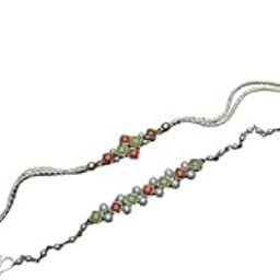 Resin Stone Rakhi and Lumba/Sister Rakhi Combo - Set of 2 (Yellow)-picture-14
