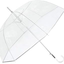 Transparent Umbrella Auto Open Classic Dome Plastic Hook Handle - Fashion Stick Umbrella Windproof Clear Umbrella for Outdoor Bride Groom Ceremony Adults Kids Rain Chata Treditional Chatri-picture-37