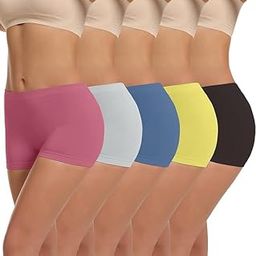 Womens Cotton Boy Shorts Underwear Stretch Boyshorts Panties Ladies Boxer Briefs Pack of 5-image-30