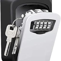 SANGOZ Combination Safe, Storage Cabinets Box, 4 Digit Numeric Password Key, Key Safe Lock Outdoor Storage with Code Combination Password Security Lock for Home-5
