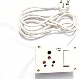 JAMM Power Socket Extension Box for Computer, Printer, Refrigerator, Washing Machine, Microwave with Cona Switch & Heavy 3-Core White Cable 2.5 Meter (16 A).-image-12
