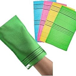 Korean Exfoliating Mitt Exfoliating Glove Italy Towel Body Skin Scrubber Exfoliating Scrubber for Remove Dead Skin (Pack of 4)-image-95