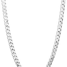 Amazon Brand - Nora Nico 925 Sterling Silver BIS Hallmarked 3.5 MM, 6.5 MM Curb Link Chain Necklace for Men Women and Girls (16, 18, 20, 22, 24, 26 Inches)-image-26