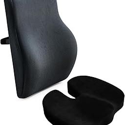 Eder Care Coccyx Seat Cushion, Backrest Cushion Combo, Relieves Back, Coccyx Pain, Orthopedic Support, for Long Sitting Hours on Office/Home Chair-image-99