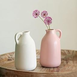 ExclusiveLane 'Blush Rose' Decorative Ceramic Vases for Home Décor Flower Vase for Living Room (Set of 2, 6.1 Inches) |Decorative Ceramic Flower Vases for Home Decoration Items Vases for Dining Table-image-35