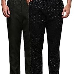 Men's Ethnic Motif Viscose Blend Pyjama Pack of 2 Elasticwaist band with Side Pockets-image-77