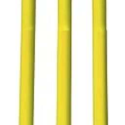 Generic Sports Kit I Cricket Wicket Plastic Cricket Stumps Set - 3 Stumps + 2 Bails + 1 Stand (Yellow)-image-53