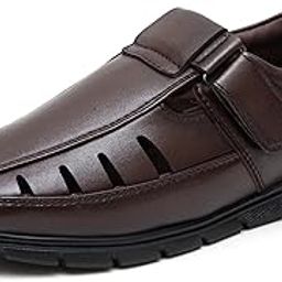 Faux Leather Sandals for Men | Fisherman Sandals | Closed Ethnic Sandals-picture-18