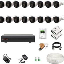 16CH DVR + 5MP (Guard+) 16 Bullet Cameras with 24/7 Colorful Imaging (Day/Night Color Vision) + 4TB HDD + Copper Cable Roll (1+3) + CLOCITE 8CH SMPS 2 Nos + BNC & DC Full Combo Kit-0