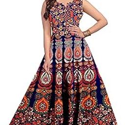 Women's Ankle Length Gown (FRK-197 A_Multicolour_Free Size)-image-20