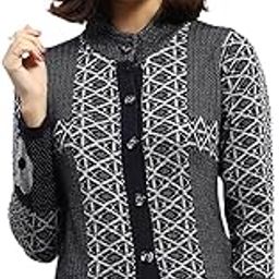 monte carlo Womens Self Design Round Neck Full Sleeve Cardigan (1243622RN)-picture-6