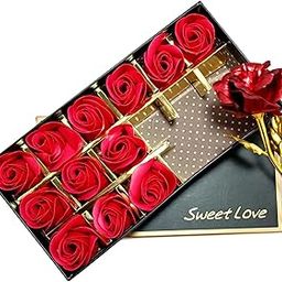 iinfinize Gift Box with Scented Roses Valentine Gift Box Valentine Gift Hamper Roses with Teddy Valentine Gift for Friends (Brown)-image-1