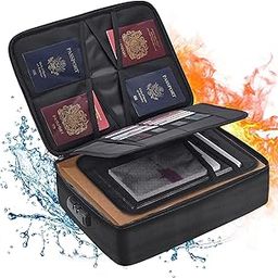 Multilayer Storage Bag for Important Documents, Certificate, Stationery Bag // Vehicle Document Storage Holder Organizer Travel Document Storage with Password Lock for Man Woman (1Pcs)-14