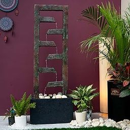 EXPLEASIA 4ft Zigzag Indoor Water Fountain for Home, Water Fountain for Home vastu, Fountain for Home décor Waterfall, Indoor Water Fountain for Home décor Big Size (130H X47L x27B cm)-image-64