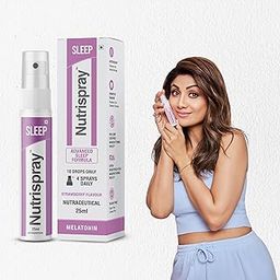 Sleep Melatonin Mouth Spray | Helps in Relaxed Sleep | Non habit forming | Improves Cocentration | Sugar Free - Veg | Pack of 1-10