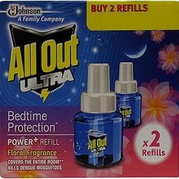All Out Ultra Bedtime Protection Power Plus Refill - Floral Fragrance, 90ml Combo Pack-image-44