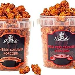 Pop Art Combo of Cheese & Peri Peri Caramel Popcorn Bucket | Ready to Eat |2 Popcorn Bucket | 200 Grams Each | Gourmet Popcorn|Non-GMO Popcorn-image-72
