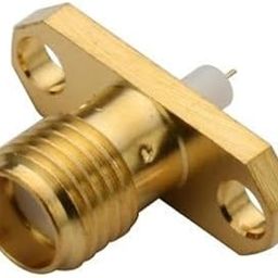 Nisinlife SMA Female 2 Hole Panel Connector Panel Mount Solder Plug Jack Connector Adapter RF Coaxial Small Teflon- 2 PCS-26