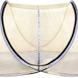 DIVAYANSHI Mosquito Net for Single Bed | Foldable Machardani | Polyester Strong 30GSM mesh | PVC Coated Corrosion Resistant Steel Wire- Blue-image-12