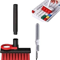 SWAPKART 5-in-1 Cleaning Soft Brush Keyboard Cleaner, Multi-Function Computer Tools Kit Corner Gap Duster Key-Cap Puller for Bluetooth Earphones, Laptop Air-pods & Pro Camera Lens (Random Colour)-15