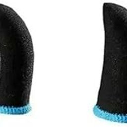 ZedGear Thumb & Finger Sleeve for Mobile Game Pubg Cod Freefire & Fortnite with Super Conductive Fiber Fabric Anti-Sweat & Breathable 4 Piece (2 Pairs) - Black-image-93