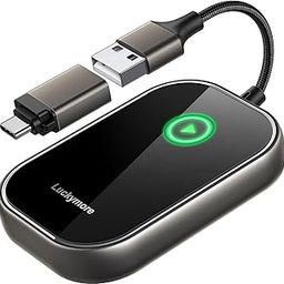 Luckymore Wireless CarPlay Adapter for iPhone - 2024 Newest Wired to Wireless Apple Carplay Dongle, Plug & Play, No Delay,Online Update for OEM Wired CarPlay Cars-71