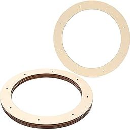 CLITHS 11.5 IN Wooden Wreath Frames for Crafts Unfinished Wooden Craft Floral Hoop Rings DIY Wedding Holiday Wreath Wall Home Craft Decor (4 Pack)-image-76