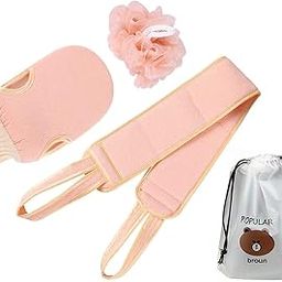 3 Pcs Bath Loofah Deep Exfoliating Gloves Skin Back Scrubber Ball Sponge For Shower Body Bathing by Women Men Kids-29