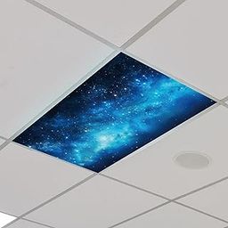 Outus Fluorescent Light Cover Classroom Lighting Cover with 10 Magnets Light Filter Magnetic Ceiling Panel Decoration 2 x 4 ft (23.62 x 47.24 in) Reduce Glare for Office School(4,Starry Sky)-image-29