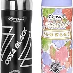 Ossa Black Body Spray 200ml And Vision Flower Body Spray 200ml | Premium Deodorant Combo For Men And Women | Long Lasting Fragrance for All Day Elegance and Sophistication (Pack of 2)-13