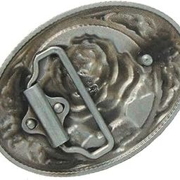 Big Red Rose Pattern Cowgirl Western Belt Buckle Woman's Gift-image-1