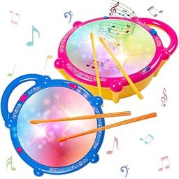 Gooyo GY168-23 Battery Operated 3D Flash Drum Toy for Kids with Flash Light & Music Effect | Dynamic Musial Instrument Toy for Kids/Gifts | Assorted Color, Power Source: 3xAA Battery (Not Included)-17