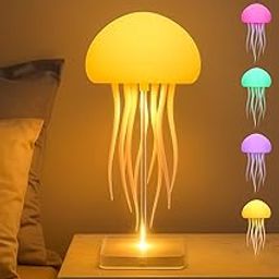 Desidiya Jellyfish Lamp, Baby LED Night Light – 7-Color Changing Light for Kids, Baby Room Decor, Aesthetic Gifts for Girls, Boys, Friends & Ocean Lovers Night Lamps Bedside Night Light-image-54