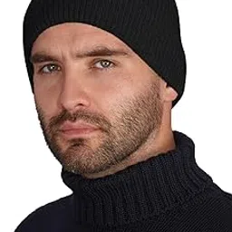 bismaadh Fleece Lined Woolen Cuff Beanie for Men & Women Warm Knit Winter Hat, Stretchy Fit, Soft & Durable Itch-Free Comfort-picture-7