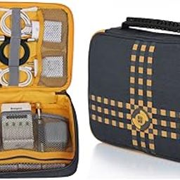 Fixa 1 Compartment Electronic Accessories Wire Organizer Bag, Travel Gadget Storage Case for Earphone, Charger, USB,Hard Disk-image-33