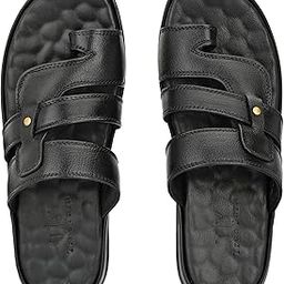 Men's Genuine Leather Slippers | Thong Sandals For Men | Comfortable | Cushioned Insole | Durable | Handmade | All Occasion Slippers-image-66