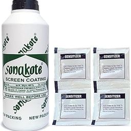 Sonakote Screen Coating Emulsion (900g) with 4 Sensitizer Pouch for Screen Printing Frame-12